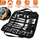 20PCS Stainless Steel Bbq Grill Tool Set Barbecue Utensil Kit Accessories. Fixed Price $26.35.