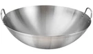 Mexican Style Stainless Steel Wok With Metal Handles Cooking Pan Round Bottom.... Fixed Price $49.87.