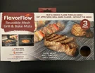 Reusable, Durable, Non-stick, Universal Heat Resistant Bbq Grill Mats 3 Pk. Fixed Price $19.99.