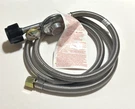 Onlyfire 5 Feet Propane Regulator Hose With Tank Gauge, Stainless Steel. Fixed Price $19.95.