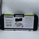 Cuisinart 18 Piece Wooden Handle Grill Set W/ Storage Case Bbq Tool Kit Nib. Fixed Price $39.99.