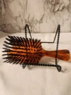 Vtg Stanley Nylon Bristle Mens Hair Brush Amber Swirl Short Paddle Tortoise. Fixed Price $41.50.