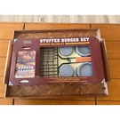 Charcoal Companion Stuffed Burger Press Set Grilling Kit W/ Basket & Recipe Book. Fixed Price $24.99.