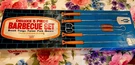 Vintage Barbecue Grill Set Imperial Triple Chrome Plated Skewer Tongs Fork Brush. Fixed Price $29.99.
