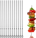 12PCS Kabob Skewers Flat Metal Bbq Barbecue 16" Long Hook Style Stainles. Fixed Price $12.23.