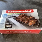 Kitchenaid 4 Piece Rib Grilling Set Holds 8 Racks, Smoker Box, Cup, Brush New. Fixed Price $11.70.