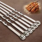 6PC Wide Stainless Steel Bbq Skewers Flat Forks Camping & Kitchen Use. Fixed Price $20.46.