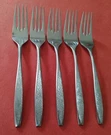 5 Ekco Eterna Corsair Stainless Salad Forks 7 1/8"" Japan Free Ship. Fixed Price $26.00.