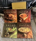 The Williams Sonoma Collection 4 Book Recipe Box Set Salad Soup Chicken Pasta. Fixed Price $5.95.