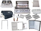 Lion Package 32" Grill, Side Burner, Mini Fridge + Storage Door/drawers!. Fixed Price $3901.00.