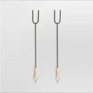 Marshmallow Roasting Log Tong 33" Stainless Steel/wood Sticks 2 Pc Threshold. Fixed Price $9.99.