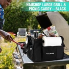 Haushof Large Grill And Picnic Caddy With Paper Towel Holder For Camping Rv Usa. Fixed Price $30.99.
