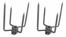 Universal Chrome Steel Bbq Grill Rotisserie Spit Rod Forks - Multi Fit. Fixed Price $39.99.