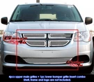 Fits Dodge Grand Caravan Stainless Steel Mesh Grill Insert Combo 2011-2012. Fixed Price $113.99.