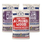 20 Lbs. Pure Plum Wood (2-PACK) + Almond Bbq Smoker Pellets Va. Fixed Price $68.94.