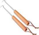 Leonyo Pack Pigtail Food Flipper, 12 Inch Meat Hook Flippers Turners With. Fixed Price $14.86.