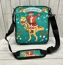 Christmas Dabbing Santa Riding Dino Crossbody Insulated Lunch Bag New. Fixed Price $15.95.