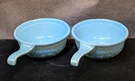 Tst Taylor Smith Oven Serve Ware Blue Handled Floral Bowls U.s.a.set Of 2. Fixed Price $19.95.