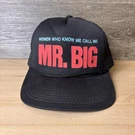 Vintage Mr Big Hat Cap Snap Back Black Trucker Mesh Novelty Funny Slogan Mens. Fixed Price $21.12.