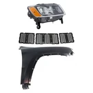 Headlamp Kit For 2014-2016 Grand Cherokee Rh Assy Chrome Trim Textured Grille. Fixed Price $348.38.