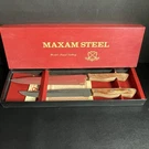 Vtg Japanese Knife Set Maxam Steel #M-2 Quality Wood Handle Chef Knives. Fixed Price $33.72.