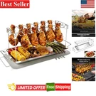 Versatile Grill Drumstick Rack - 14 Slots, Foldable Design For Easy Storage. Fixed Price $26.99.