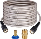 3200 Psi 25 Ft Pressure Washer Hose 1/4" M22-14MM Brass Thread Universal Replace. Fixed Price $25.08.