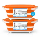Havenity (2 Pack) - Bbq Prep Tub 8L Cutting Board Lid Included. Fixed Price $44.99.