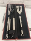 Berghoff Essential 3 Pcs Stainless Steel Bbq Gift Set With Wooden Storage Case. Fixed Price $25.00.