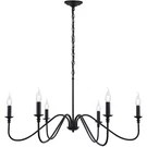 Black CHANDELIER,6-LIGHT Rustic Industrial Iron Chandeliers For Dining Room L.... Fixed Price $57.67.