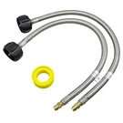 2 Packs 1/4'' Inverted Male Flare Rv Propane Pigtail Hose For Travel Trailer,.... Fixed Price $47.40.