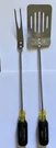 Klein Tools Bar-b-que Grill Stainless Steel Spatula & Fork 17" Bbq Set. Fixed Price $9.99.