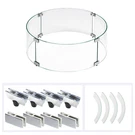 American Fireglass Round Pit Wind Flame Guard Tempered 23" Diameter. Fixed Price $254.99.