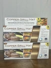 Lot Of 2: Non-stick Copper Grill And Bake Pack Total 4 Mats. Fixed Price $13.95.
