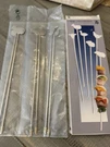 Vtg Rostfrei German Wmf 6 Farm Animal Skewers 12" Stainless 18/10 New Open Box. Fixed Price $54.00.