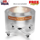 Rolling Bonfire Stand 21" Pit Wheels. Fixed Price $90.79.