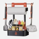 New Mr. Bar-b-q Husky & Handsome Bbq Caddy Store Utensil Condiments Paper Towels. Fixed Price $17.99.
