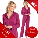 Sexy Silky Mat Satin Plum Purple Pjs Pyjamas Jammies Set Size 18 20. Fixed Price $25.02.