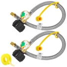 18 Inch Rv Propane Hose With Gauge - Camper Tank Replacement Stainless S.... Fixed Price $38.74.