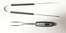 Taylor Digital Fork Stainless Steel Tongs Grill Set Bbq Cookware Utensils Meat. Fixed Price $19.85.