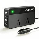 Allwei 200W Car Power Inverter, 12V Dc To 110V With 4 Black. Fixed Price $42.22.