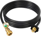 Gaspro 12FT Propane Extension Hose With Gauge Pol To QCC1 For Tank Grill Rv Us. Fixed Price $31.19.