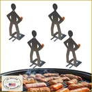 4 Pcs Funny Bbq Hot Dog Holder - Reusable Stainless Steel Stand For Grilling. Fixed Price $20.77.