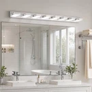 63'' Modern Chrome Vanity 8 Lights Led Bathroom Mirror Wall Sconce Fixture. Fixed Price $294.99.