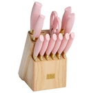 Paris Hilton 12-PC Knife Set W/ Block, High-carbon Stainless Steel Cutlery. Fixed Price $71.74.