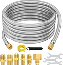 20FT Stainless High Pressure Braided Propane Hose Extension With Conversion Coup. Fixed Price $53.99.