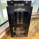 Pit Boss Premium Pro Series 3 Piece Set Tongs Fork And Spatula Grill Tool. Fixed Price $34.95.