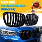 2X For Bmw X3 G01 X4 G02 2018-2021 Gloos Black Front Bumper Kidney Grille. Fixed Price $42.95.