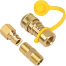 Gaspro 3/8 Inch Natural Quick Connect Fittings, Brass. Fixed Price $23.99.