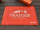 Traeger Rubber Grill Mat Logo Orange 47-1/2 By 29-1/2 New In Box Retired Item. Fixed Price $99.99.